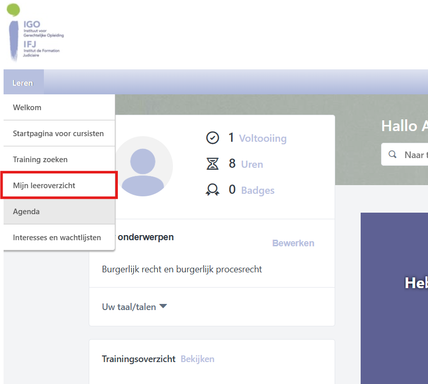 Mijn leeroverzicht